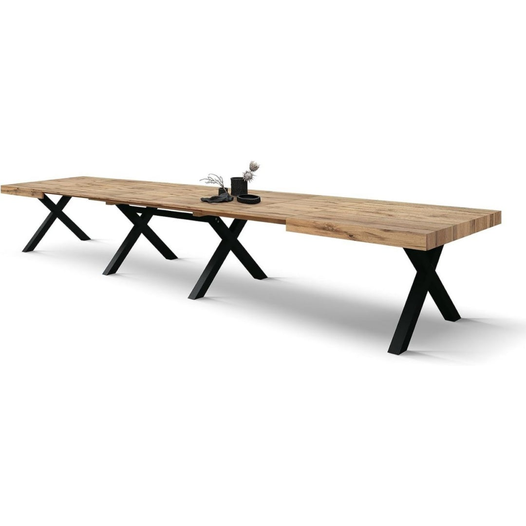 Table en Panneau Melamine, Finition Chene