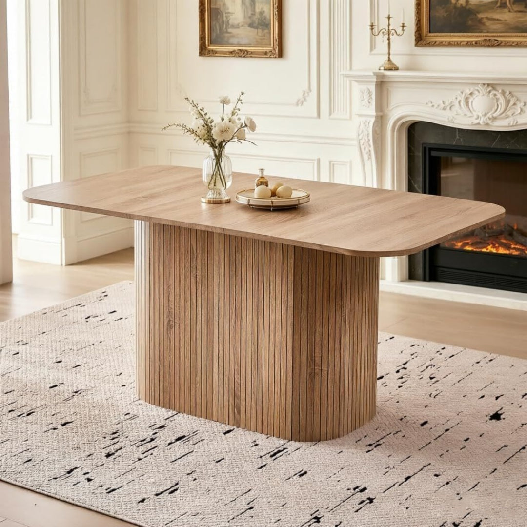 Table a Manger en MDF, Finition Jaune
