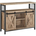 Buffet: Portes coulissantes] Les 2 portes coulissantes, Finition Marron