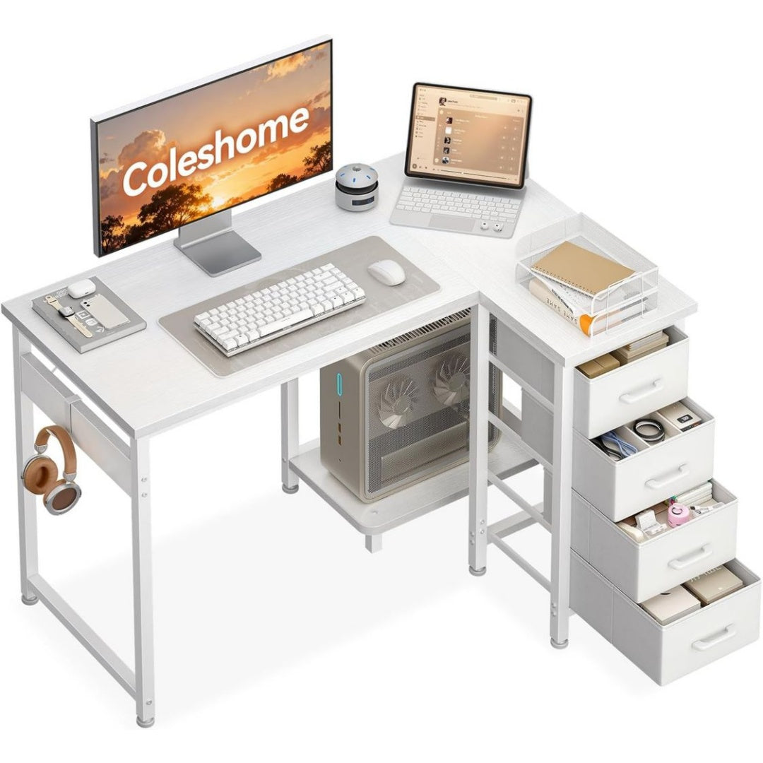 Bureau d'Angle au Design Intemporel et Fonctionnel