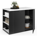 Table Haute / Mange-Debout en Marbre, Finition Noir
