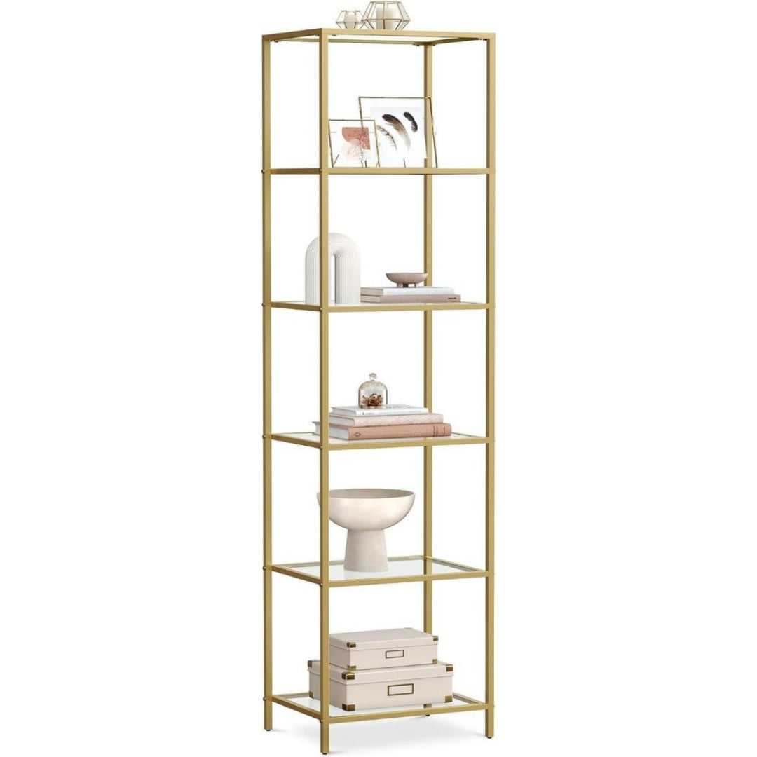 Bibliotheque en Metal, Finition Dore