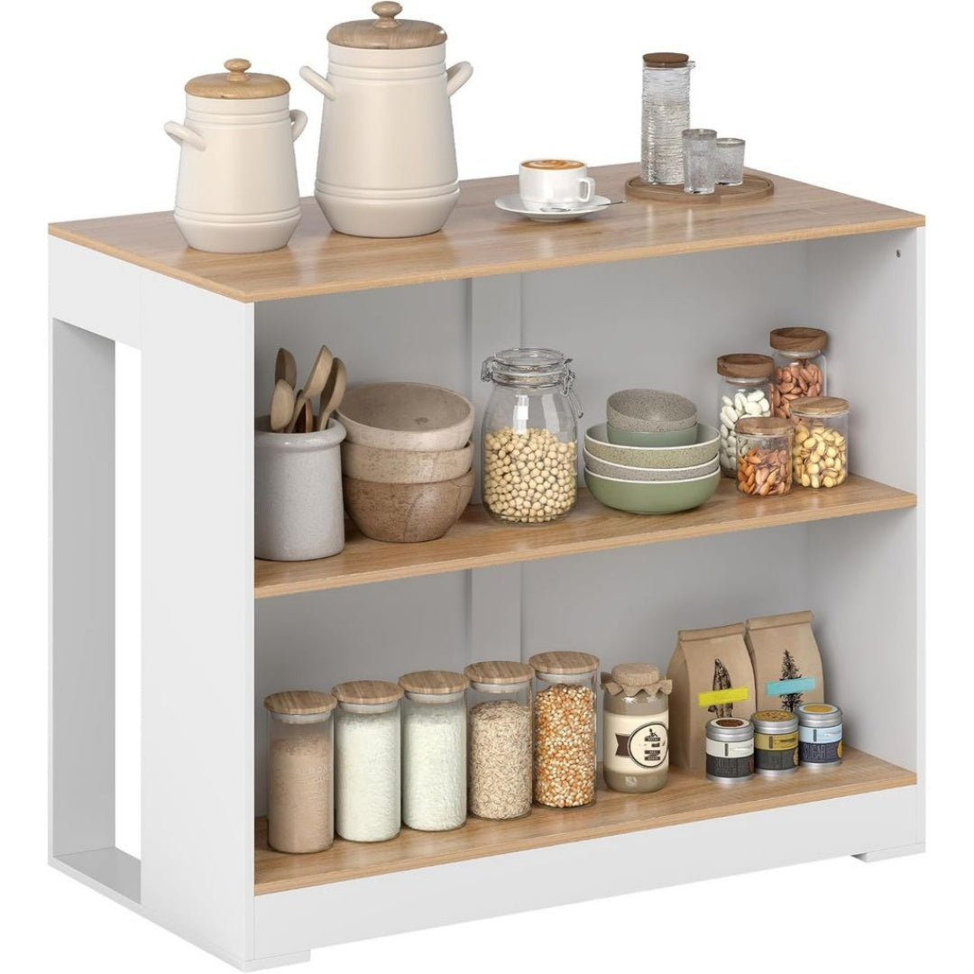 Conservez vos bouteilles – Table Haute / Mange-Debout en Panneau Melamine, 118 x 58 x 98 cm