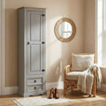 Armoire en Bois de Pin, Finition Gris
