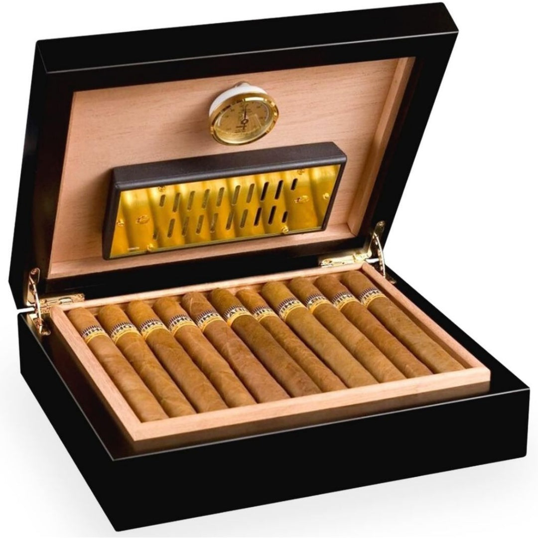 Meuble: Torino Humidor - | hygrometre cheveux de haute precision pour le stockage de 30 cigares
