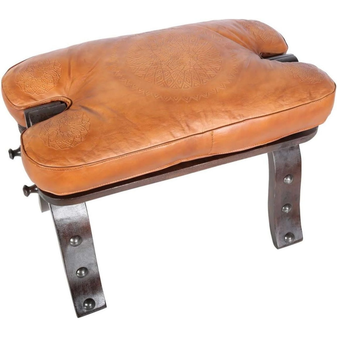 Tabouret en Cuir de Qualite
