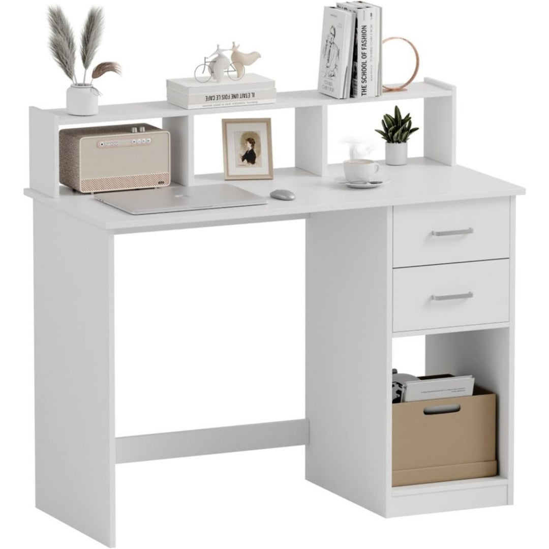 etagere en Panneau de Particules – Rangements optimises – Ce bureau est pense pour vous aider a organiser votre espace